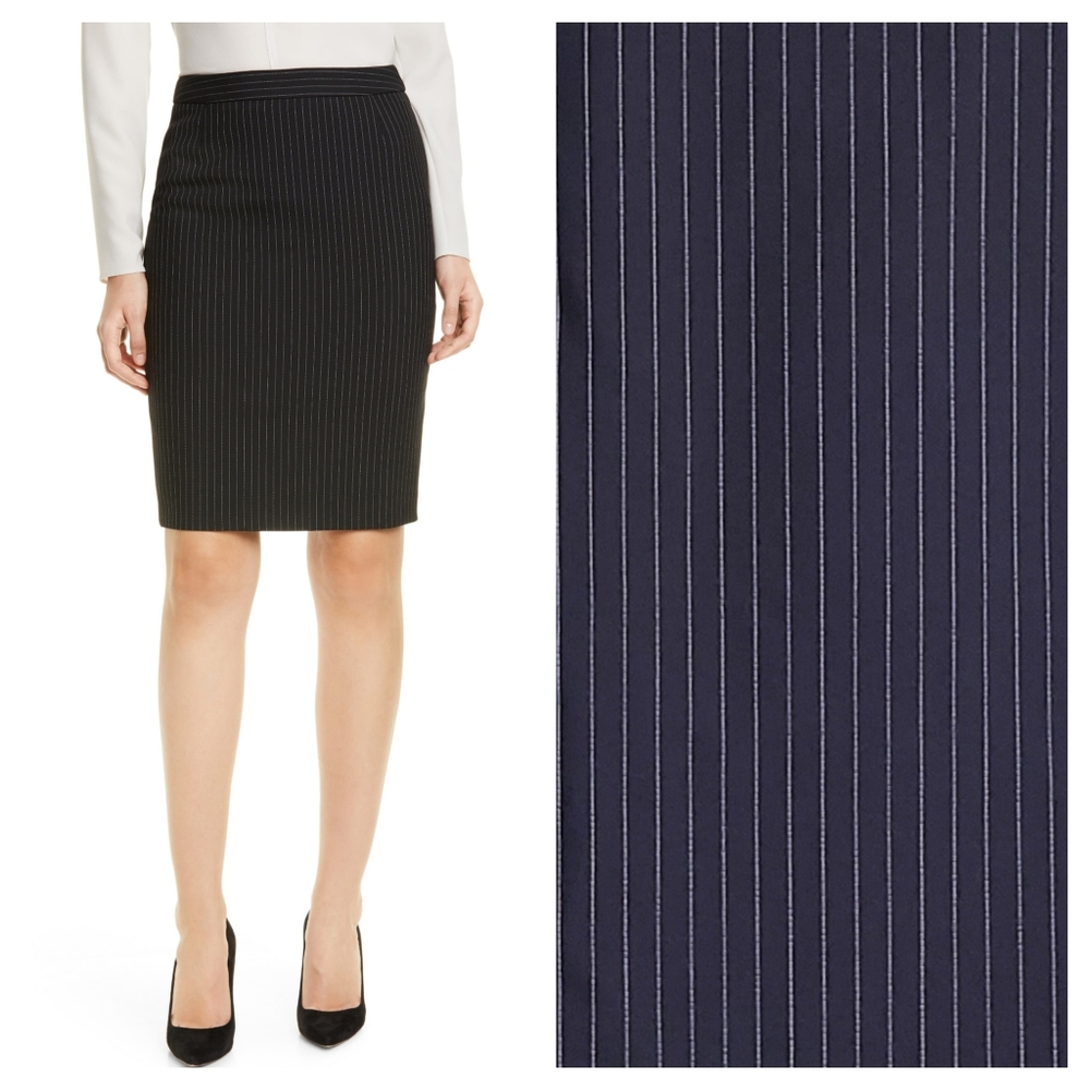 Boss Hugo Boss Vimena Pinstripe Ponte Skirt - Picture 1 of 9